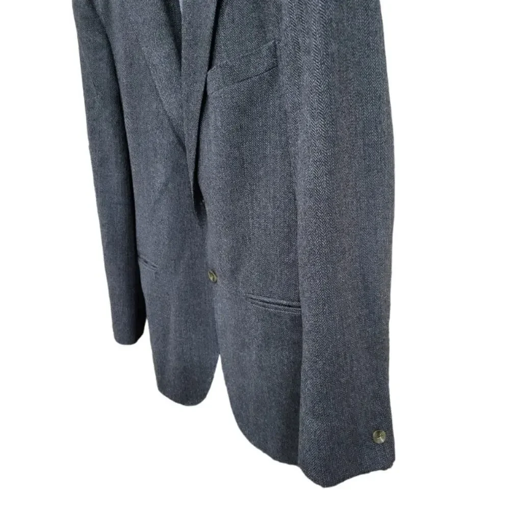 Hart Schaffner Men's Marx Wool Classic Fit Suit Blazer Jacket Size 42R Navy Blue